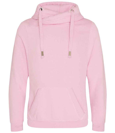 AWDis Cross Neck Hoodie - Baby Pink