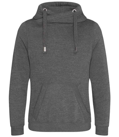 AWDis Cross Neck Hoodie - Charcoal