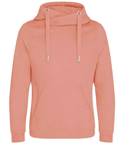 AWDis Cross Neck Hoodie - Dusty Pink
