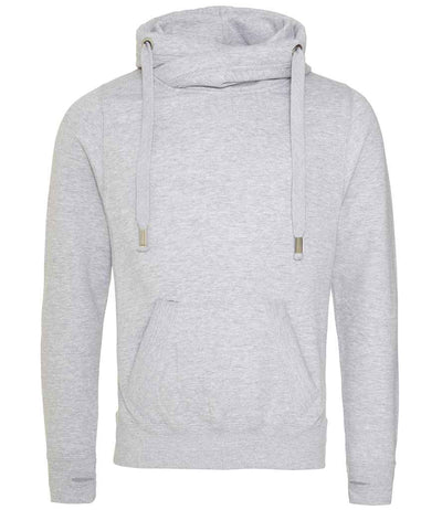 AWDis Cross Neck Hoodie - Heather Grey
