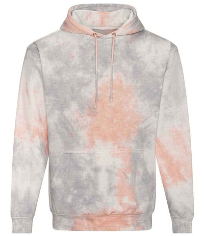 AWDis Tie-Dye Hoodie - Grey Pink Marble