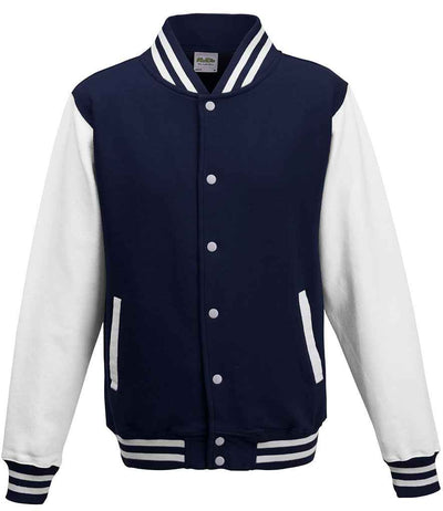 AWDis Varsity Jacket - Oxford Navy/White