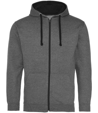 AWDis Varsity Zoodie - Charcoal/Jet Black