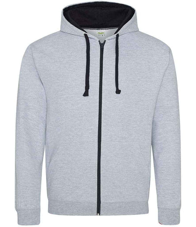 AWDis Varsity Zoodie - Heather Grey/New French Navy