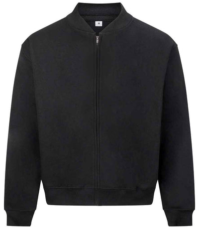 AWDis Signature Heavyweight Bomber Sweat Jacket - Deep Black