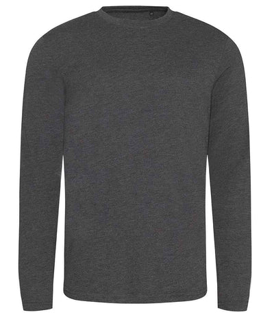 AWDis Long Sleeve Tri-Blend T-Shirt - Heather Charcoal