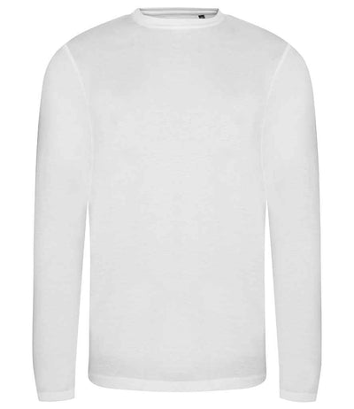 AWDis Long Sleeve Tri-Blend T-Shirt - Solid White