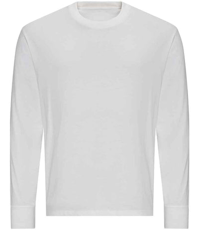 AWDis Unisex Oversize 100 Long Sleeve T-Shirt - White