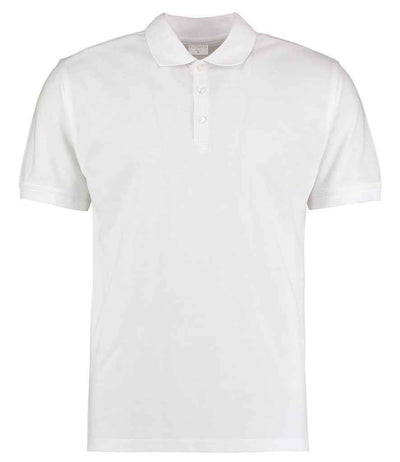 Kustom Kit Klassic Slim Fit Poly/Cotton Piqué Polo Shirt - White