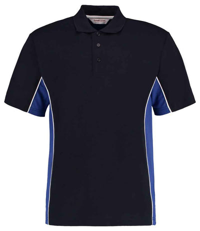 Kustom Kit Track Poly/Cotton Piqué Polo Shirt - Navy/Royal Blue