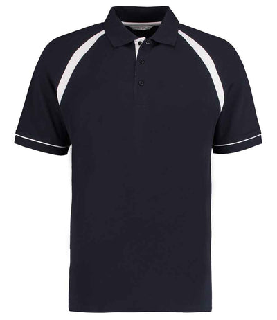 Kustom Kit Oak Hill Cotton Piqué Polo Shirt - Navy/White