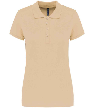 Kariban Ladies Short Sleeve Piqué Polo Shirt - Light Sand