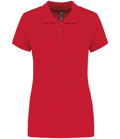 Kariban Ladies Short Sleeve Piqué Polo Shirt - Red