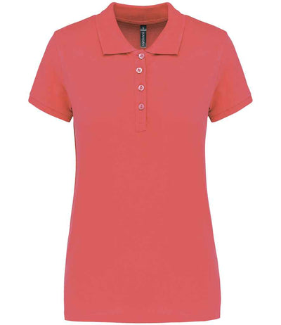 Kariban Ladies Short Sleeve Piqué Polo Shirt - True Coral