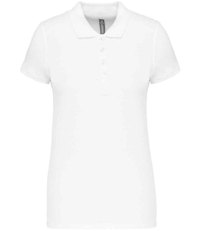 Kariban Ladies Short Sleeve Piqué Polo Shirt - White