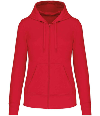 Kariban Ladies Full Zip Hoodie - Red