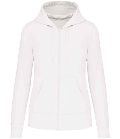 Kariban Ladies Full Zip Hoodie - White