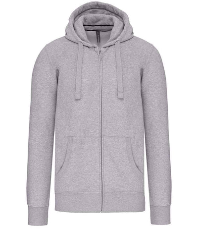 Kariban Full Zip Hooded Sweatshirt - Oxford Grey