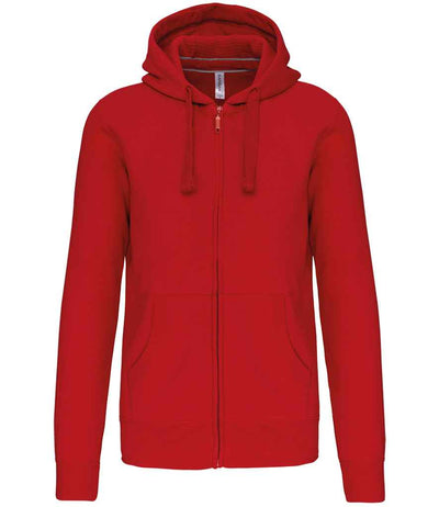 Kariban Full Zip Hooded Sweatshirt - Red