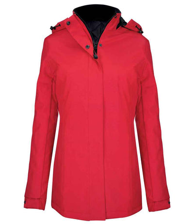 Kariban Ladies Parka Jacket - Red
