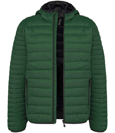 Kariban Lightweight Hooded Padded Jacket - Forest Green