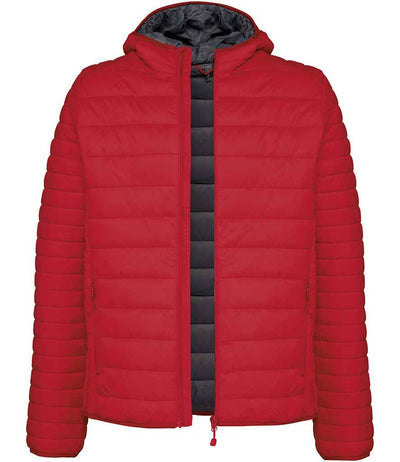 Kariban Lightweight Hooded Padded Jacket - Red