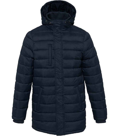 Kariban Lightweight Long Padded Parka Jacket - Navy