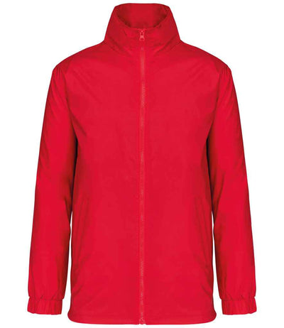 Kariban Lined Windbreaker Jacket - Red