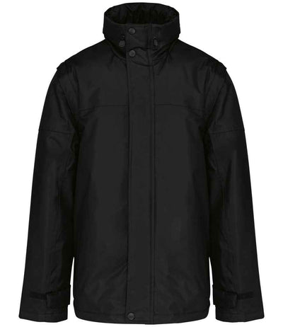 Kariban Factory Zip Off Sleeve Jacket - Black/Black