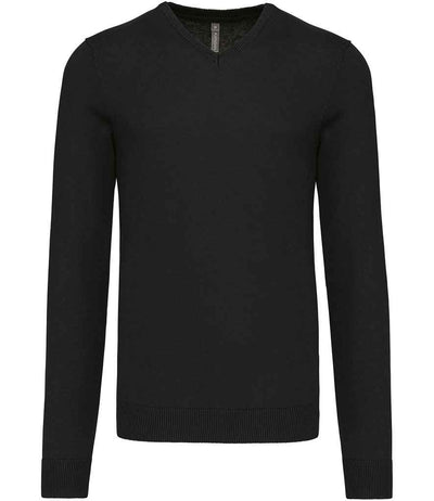 Kariban Cotton Acrylic V Neck Sweater - Black