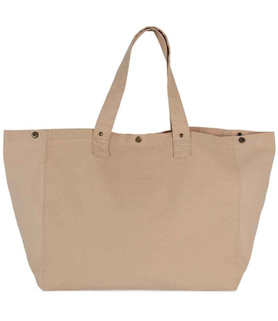 Kimood Faded Cotton Shopper - Washed Nude Peach