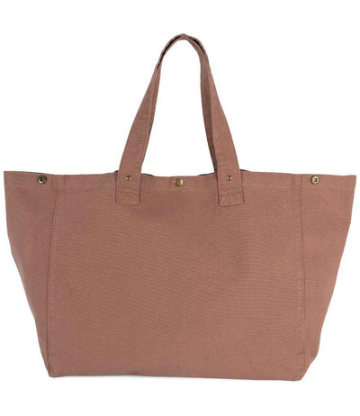 Kimood Faded Cotton Shopper - Washed Santal Brown