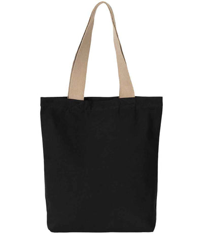Kimood Recycled Flat-Bottom Shopping Bag - Black Night/Hemp