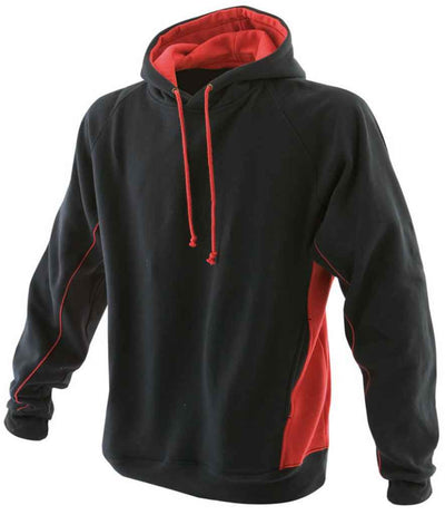 Finden + Hales Contrast Hooded Sweatshirt - Black/Red