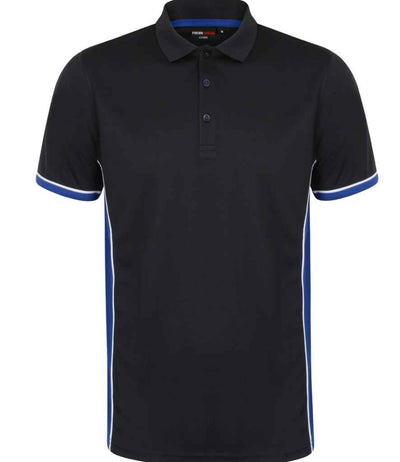 Finden + Hales Contrast Panel Polo Shirt - Navy/Royal Blue