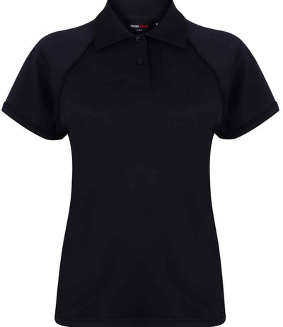 Finden + Hales Ladies Performance Piped Polo Shirt - Navy/Navy