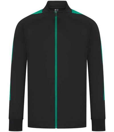 Finden + Hales Knitted Tracksuit Top - Black/Emerald