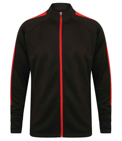 Finden + Hales Knitted Tracksuit Top - Black/Red