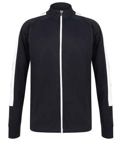 Finden + Hales Knitted Tracksuit Top - Navy/White