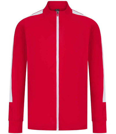 Finden + Hales Knitted Tracksuit Top - Red/White