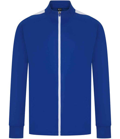 Finden + Hales Knitted Tracksuit Top - Royal Blue/White