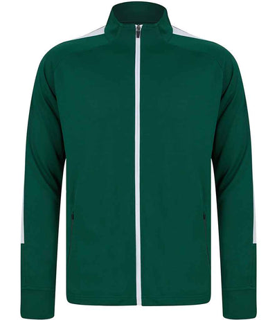 Finden + Hales Kids Knitted Tracksuit Top - Bottle Green/White