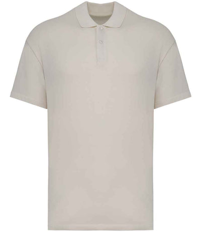 Native Spirit Drop Shoulder Piqué Polo Shirt - Ivory