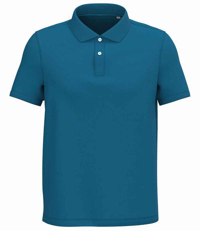 Native Spirit Piqué Polo Shirt - Blue Sapphire