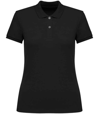 Native Spirit Ladies Piqué Polo Shirt - Black