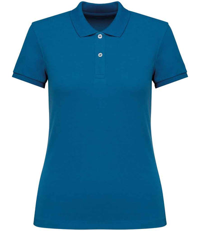 Native Spirit Ladies Piqué Polo Shirt - Blue Sapphire