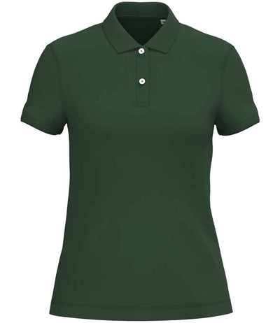 Native Spirit Ladies Piqué Polo Shirt - Forest Green