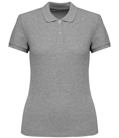 Native Spirit Ladies Piqué Polo Shirt - Moon Grey Heather