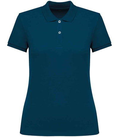 Native Spirit Ladies Piqué Polo Shirt - Peacock Blue