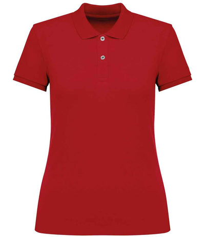 Native Spirit Ladies Piqué Polo Shirt - Poppy Red